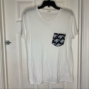 John Galt for Brandy Melville White Pocket Tee